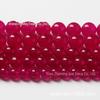 Contas de calcedônia rosa profundo para artesanato, contas de pedra, acessórios para pulseira e colar DIY, atacado