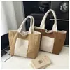 Bolso Tote de Gamuza y Felpa Doble Cara Otoño e Invierno 2025 Nuevo Gran Capacidad Lana de Cordero para Viaje Diario Bolso de Mano Bolso de Hombro