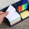 Blocos de Notas Adesivos Personalizados Coloridos para Desktop Abas Indicadoras Conjunto Flipável Caixa Papelaria Caixa de Armazenamento para Escritório Porta-Canetas Bloco de Notas