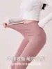 Leggings térmicos de cintura media para mujer, forrados de felpa, engrosados, para usar por debajo, talla grande, pantalones cálidos, alta elasticidad, ajustados, pantalones térmicos reductores de abdomen
