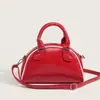 Bolsa de mão feminina, bolsa tote pequena, bolsa de ombro, bolsa tote listrada de alta qualidade, estruturada rígida vermelha