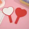 Espelho de Mão em Formato de Coração para Meninas, Espelho de Maquiagem de Lado Único com Cabo em Formato de Coração, Espelho de Mão Fofo, Presente Personalizável com Impressão