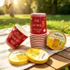 Copo de Papel Descartável para Sorvete 16Oz500Ml Copo de Sorvete Impresso Personalizado Produção de Fábrica Copo de Papel para Lanche Delivery