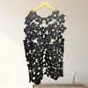 Estilo Verano 2025 Nuevo Diseño Camisa de Encaje Soluble en Agua Blusa Holgada Chaleco Chaqueta de Moda Chaleco con Abertura Chaleco para Mujer