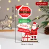 Enfeites de Madeira de Papai Noel e Boneco de Neve de Natal Transfronteiriços, Decorações para Árvore de Natal, Vitrines, Decorações de Pátio e Suprimentos para Festas Festivas