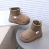 Zapatos de Algodón Cálidos Versátiles Nuevos para Niñas Otoño/Invierno 2026, Zapatos Planos para Bebé Elegantes con Forro de Felpa, Abrigados Antideslizantes Botas de Nieve