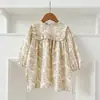 Vestidos para Niñas Estilo Primavera y Otoño Bodys para Recién Nacidos Monos para Bebés Vestidos Florales Estilo Coreano Vestidos de Algodón para Niños