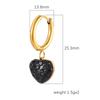 Moda Europeia e Americana Cross-border Love Pingente Sticky Diamond Brincos redondos de aço inoxidável Brincos Feminino All-match Simples 18K Brincos