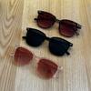 Gafas de Sol Europeas y Americanas Transfronterizas Clavos de Arroz Ojo de Gato Graduado Avanzado Té Gafas de Sol Tendencia Redondas con Espejo para Hombres y Mujeres