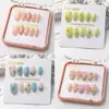 Esmalte de Uñas Portátil Caja de Esmalte de Uñas Terminado Esmalte de Uñas Falso Wholesale Parche de Esmalte de Uñas que Cambia de Color Lazo Suave Esmalte de Uñas Nupcial