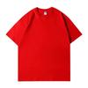 Camiseta de Manga Curta em Algodão Puro, Fio Duplo Pesado 260g, Logo Estampado Personalizado, Solta, Gola Redonda, Camiseta Cultural, Roupa de Trabalho Corporativa