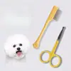 Removedor de Manchas de Lágrimas para Perros Pequeños, Tijeras para Aseo Facial de Perros para Secreciones Oculares, Peine Limpiador de Manchas de Lágrimas para Mascotas, Peine Facial Pequeño para Gatos