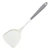 Espátula de Silicona y Cuchara para Sopa de Dos Colores Gris-Blanco de Grado Alimenticio para el Hogar, Resistencia a Altas Temperaturas, No Daña la Olla, Espátula de Cocina, Cuchara para Arroz, Colador al por Mayor