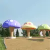 Gran Cenador con Forma de Paraguas de Acero Inoxidable, Pabellón Hongo de Parque, Estructura de Pabellón Nube Pétalo, Escultura de Árbol Paisajística