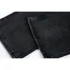ANSWER ME Jeans rectos holgados estilo americano en negro y gris para hombres y mujeres, pantalones vaqueros casuales con lavado pesado K415