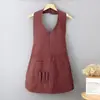 Delantal Ajustable con Botones de Nuevo Estilo para Cocina y Uso en el Hogar, Delantal Resistente al Agua para Tienda de Té de Leche y Ropa de Trabajo para Hornear con Logo