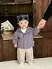 Conjunto Elegante de Primavera para Niños Chaqueta con Capucha de Moda Nueva para Bebés Pantalones Cargo Versátiles Casuales