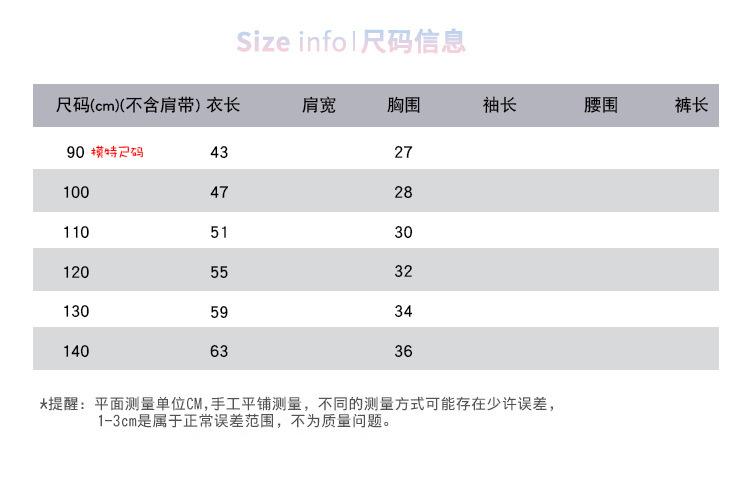 尺码表樱桃