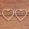16 Estilos de Accesorios para Joyería DIY de Aleación Plateada Brillante, Colgantes de Corazón con Forma de Luna, Encantadores Marcos Huecos de Resina