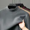 Sudadera Nueva de Invierno con Forro Grueso de Felpa, Cuello Semi-Alto, Versátil, Casual, Cálida, Capa Base para Hombre
