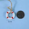 Corda de Cânhamo Decorativa DIY Mediterrânea Pequeno Pingente Criativo Mini Decoração de Parede Acessórios Feitos à Mão Barco de Pesca Âncora Pingente para Jardim de Infância
