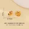 Contas Espaçadoras Flor de Strass Estilo Tibetano Banhado a Ouro 925 Zircônia Cúbica Colorida Incrustada Anel Corredor Contas Espaçadoras para Pulseira Wenwan Acessórios para Cordão de Trança DIY
