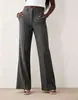 2026 Europa Transfronteriza Amazon Ropa de Mujer Cintura Alta Adelgazante Microcampana Pantalones Vaqueros Occidentales Caída Anti-arrugas Pinza Central Plisados Pantalones Largos