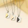 Moda Europea y Americana Versátil Sobre Collar Carta de Amor Regalo de Vacaciones Cadena Simple para Clavícula Colgante de Joyería Grabable DIY