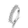 Anillo de Moissanita Popular para Transmisión en Vivo de Douyin Kuaishou Moda para Mujer Lujo Ligero Nicho Boca en Vivo Propuesta Anillo de Diamantes Dropshipping