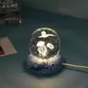Estrelas e Mar Série Oceano Bola de Cristal 3D Luminosa Esculpida Luz Noturna Ornamento de Mesa Presente de Aniversário para Meninas