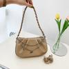 Bolso de mano para mujer 2023 diseño elegante plisado nube bolso de mujer correa de hombro tejida bolso de mano pequeño fresco cadena de amor
