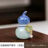 Cerâmica Jingdezhen Sete Cores Mini Enfeites de Abóbora, Decorações Fofas e Coloridas Estilo Fresco, Acessórios Giratórios