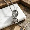 Colgante Quemador de Incienso Hueco Abrible Moda Retro Bolso de Incienso Personalizado Collar Joyería de Cobre Plateado Más Vendida Venta al por Mayor