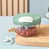 Cortador de verduras de cuerda, máquina mezcladora de puré de ajo, pequeño artefacto para puré de ajo picado, puré de chile cortado, suplemento alimenticio para bebés, máquina de cocina