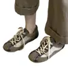 Versão em Pele de Ovelha~Novo Cadarço Casual de Outono Sapatos de Treino Alemães 2026 Novos Tênis Rasos Retrô Sapatos Esportivos Forrest Gump