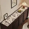 Tapete de mesa estilo vintage para aparador, protetor de bancada de armário de TV, toalha de mesa de entrada estilo retrô de luxo leve para sapateira