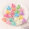 Presilha de Borboleta Colorida de Macaron Transfronteiriça Pequena Flor Doce Presilha de Cabelo Presilha de Rabo de Cavalo Acessório de Cabeça