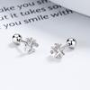 Aretes de Hilo Tic Tac Tacit para Mujer Plata de Ley 925 Diseño Nicho Tendencia de Moda Uña para Hueso de la Oreja Estilo Frío Joyería de Alta Gama