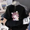 Camiseta de Manga Curta para Meninas Verão Novo Estilo Infantil Estilo Fofo Estampada Gola Redonda Top Fino Tendência Verão para Crianças Mais Velhas e Médias