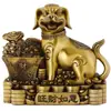 Al por mayor del fabricante Figura de Perro de la Fortuna Atractor de Riqueza de Latón, Cuenco del Tesoro del Perro del Zodíaco, Adorno de Artesanía de Cobre para Oficina y Hogar