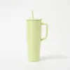Venta Caliente de Amazon Nuevo Tapa Doble para Beber Taza de Coche de 40 oz Portátil para Exteriores Gran Capacidad Asa Taza con Bola de Hielo Taza con Tubo de Succión