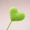 Productos de flores tejidas a crochet hechas a mano transfronterizos, flores tejidas con hilo en forma de corazón de una sola pieza, flores artificiales, producción de ramos mixtos y combinados