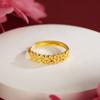 Anillo abierto de oro arena estilo antiguo Nudo chino Nudo patrón de moda nacional temperamento femenino Suerte Suerte Suministro fábrica mayoreo