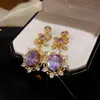 Colgante Oval Francés Chapado en Oro Real Pulsera de Circonita Pulsera de Lujo Ligero Gama Alta Moda Versátil Joyería Al por Mayor