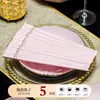 Estilo Nórdico Alta Temperatura Ultra Grueso Antiescaldado Cerámica Color Bajo Esmalte Lujo Ligero Rosa Gama Alta Vajilla Doméstica