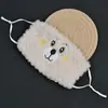 Máscara de Inverno com Urso de Pelúcia, Ajustável, Espessada e Quente, Bordada, Máscara Fofa de Pelúcia, À Prova de Vento e Frio