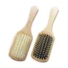 Oferta especial pente quadrado pequeno atacado madeira de lótus almofada de ar massagem saúde capilar pente madeira de borracha branca mulheres