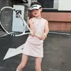 Conjunto Deportivo de Verano sin Mangas para Niñas Ropa de Tenis 2026 Nuevo Conjunto Casual de Dos Piezas con Falda y Pantalones para Niños Mayores, Estilo Ligero