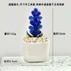 Adornos de Escritorio Hechos a Mano de Flor de Jacinto Suculento Esmaltado Decoración de Maceta de Planta Artificial de Vidrio Micro Paisaje Creativo