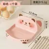 Portatapas de Olla y Soporte para Espátula de Encimera de Oso de Dibujos Animados Lindo Organizador Creativo de Cocina para Tapas de Ollas y Tablas de Cortar